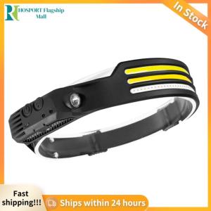 【HFM】 Type C Charging Head Flashlight 330LM Camping Searchlight Waterproof LED Camping Lamp Gesture Control for Hiking Fishing