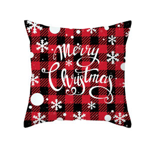 Pyra 2025 Christmas Throw Pillow Case For Sofa With Zipper Red Santa Pillow Case Xmas Cushion Cover 18x18inch Home Decor