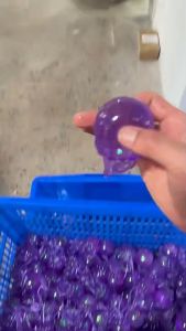 Transparent Glitter Super Soft Portable Sensory Squeeze Jellyfish Toy TPR Stress Ball Sensory Fidget Toy for Anxiety Relief