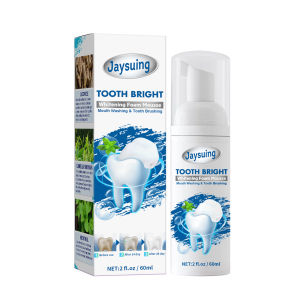 Jaysuing Teeth Whitening Mousse Dental Bleaching Reduce Yellowing Fresh Breath Stain 60ml