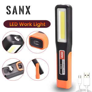 SANX Powerful COB LED Work Light Car Garage Mechanic Lamp USB Rechargeable Flashlight Magnetic Torch Emergency Light Warning Light
