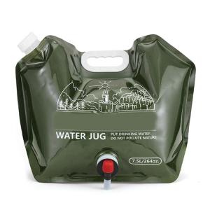 Outdoor Portable Water Bag with Faucet Folding Bucket Drinking Water Container Leakproof Pouch Water Storage Carriers