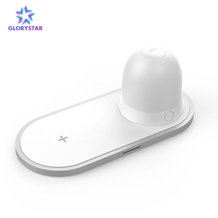 Wireless Charger with LED Night Light Fast Charging for iPhones Huawei