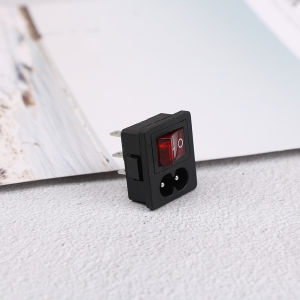 [ezrae Libun] Power cord inlet socket receptacle with ON-OFF red light rocker switch 250V 10A