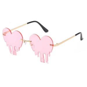 Unique Melting Heart Sunglasses Stylish Eyewears Eyeglasses For Parties And Beach Wear With Sun Protections Daily Use