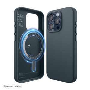 elago Magnetic Leather Case Compatible with iPhone 15 Pro iPhone 15 Pro Max Case Compatible with MagSafe Accessories - Built-in Magnets Full Body Protective Cover