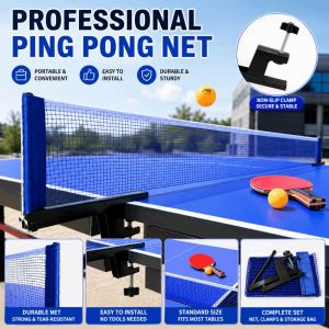NALANILI Tiêu chuẩn Lưới bóng bàn Kẹp điều chỉnh được Cột có thể gập lại Cột lưới bóng bàn Chuyên nghiệp Cài đặt dễ dàng Bàn bóng bàn