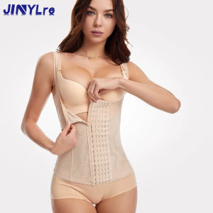 JINYLre Waist Trainer Vest for Women Workout Postpartum Slimming Corset Waist Cincher Shapewear Tummy Control Vest Body Shaper Invisible Compression Girdle Tops
