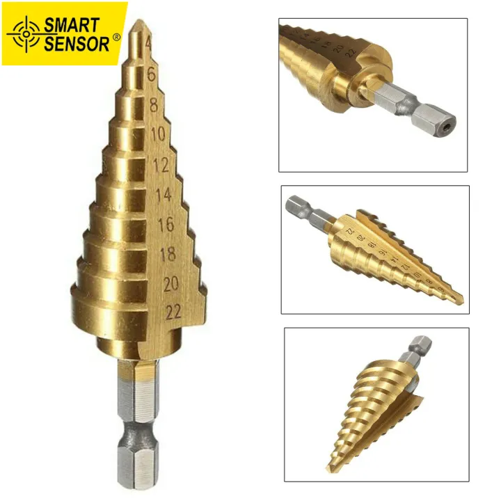 Smart Sensor 1Pc High-speed Steel Step Cone Dril Bit 4-22MM HSS ...