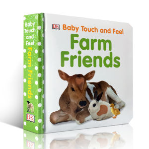 สัมผัสและสัมผัสกับเพื่อนในฟาร์มของเด็กทารกหนังสือนิทานด้วยหนังสือภาษาอังกฤษดั้งเดิมของรุ่งอรุณ