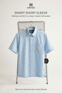 Áo sơ mi tay ngắn Khatoco sale 374k giá tem 468k (Size SXL)