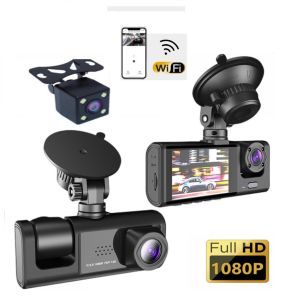 Camera hành trình 3 mắt trong và ngoài xe full HD 1080P-Wiif Hỗ trợ xem trên ĐTDĐ qua app Viidure.