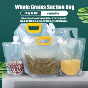 [Same Day Ship] 5PCS 1.5L Grains Storage Bag Rice Moisture-proof Sealed Packaging Bag Thickened Food-Grade Storage Bag