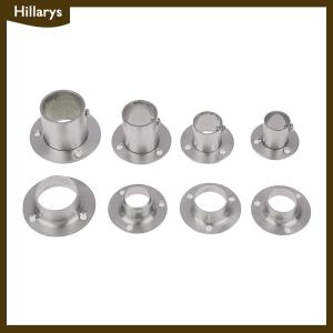 [Hillarys] Stainless Steel Flange Seat For Wardrobe Curtain Cloth Rod Seat Round Tube Seats Bracket Household Furniture Hardware Towel Tube Holder
