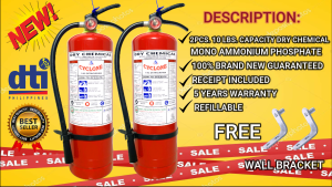 Bundle Of 2pcs. 10lbs. Dry Chemical Fire Extinguisher Wholesale