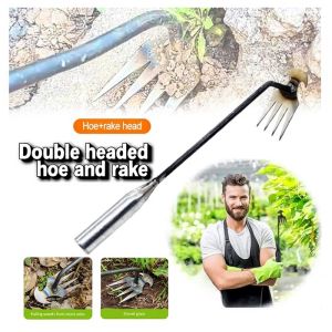 Tooth Weeding Hoe | Garden Soil Loosening Rake & Weed Removal Tool | Small Grass & Root Remover Artifact cakar rumput