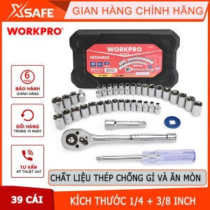 Bộ đầu cờ lê thay thế 1/4 inch + 3/8 inch (1 SET = 39 cái) WP202536