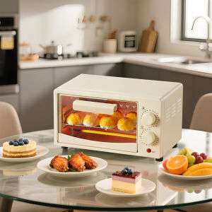 12L Air Fryer Toaster Oven Compact Countertop Baking 60-Min Timer 650W Fast Preheat Stainless Steel & Multi-Function