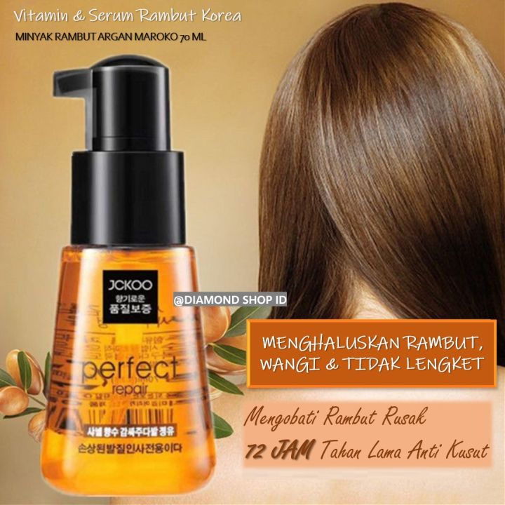 TERMURAH !! Premium Korean Perfect Hair Repair Serum 70 ML / Serum Rambut Pria Wanita Vitamin Rambut Ellips Untuk Rambut Kering Serum Glowing Serum Rambut Rontok Pelindung Rambut Vitamin Rambut Keratin Shampoo Minyak Rambut Penumbuh Rambut Penyubur Rambut