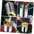 GM304 Oil Stainless Deep Fryer Pot Universal With Basket Fryer Pan Saving Mesh Fry Pot Fries Kitchen. 