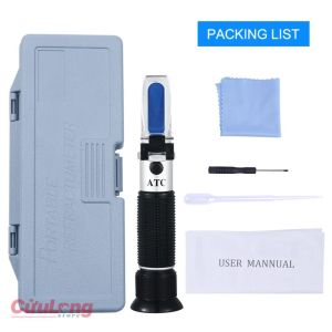 Cồn Kế Đo Nồng Độ Rượu 0-80% ATC Khúc Xạ Kế Đo Cồn Máy Quang Học Cầm Tay Không Dùng Pin