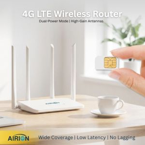 4G LTE SIM Card WiFi Router | Portable Plug & Play Wireless Modem | USB Powered Internet Router | Airion AI210