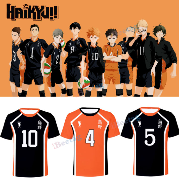 Haikyuu Jerseys Anime Cosplay Costume Kids Karasuno High School ...