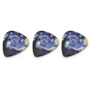3PCS Guitar Picks Assorted Thickness Celluloid Plectrums Replacement Pick for Electric Bass Acoustic Guitar Performances