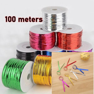 100M/Roll Twist Wire Metallic Bouquet Wire Wrapping String Roll Gift Wrapping Wire Packaging Tape