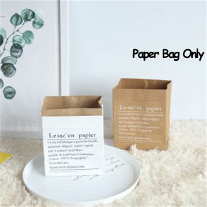 OKKFINE 1 PC เลเยอร์คู่ งานแต่งงาน ตะกร้าพืช สไตล์นอร์ดิก กระถางดอกไม้ แจกัน ดอกไม้ประดิษฐ์ ถุงกระดาษคราฟท์