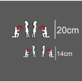Tem decal cầu hôn trái tim ngộ nghĩnh dán trang trí kính xe con , cửa xe con, xe tải, xe khách ( SL : 1 cặp dán 2 bên ). 