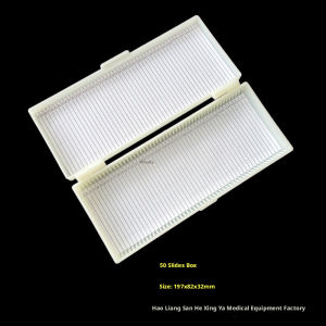 100Pcs Bio Slice Storage Box Plastic Rectangular Case For Microscope Glass Slide Specimen Collection