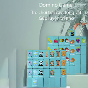 Đồ Chơi Giáo Dục Cho Bé - Bộ Domino Trí Nhớ Hình Ảnh - Con Vật & Trái Cây  Mới Nhất 2025