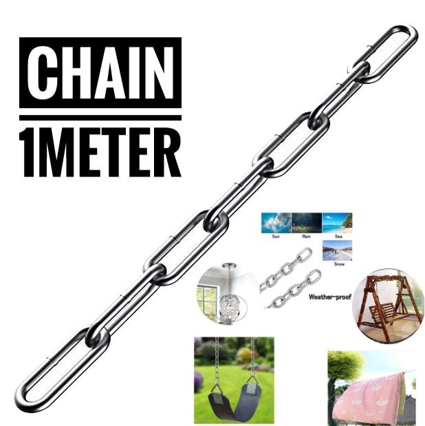 Heavy duty Safety Chain Foot Chain,with Quick Link,Loop Chains 1M Long