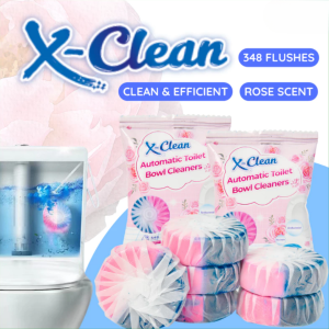 12PCS X-Clean Toilet Bowl Cleaner Tablets Automatic Bathroom Cleaner Strong Detergent Septic Safe