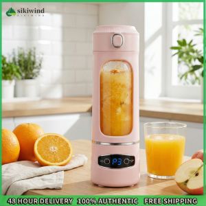 Sikiwind 600ML Rechargeable Juice Maker With 12 Stainless Steel Blades Multi-Functional Fruit Extractors USB Charging for Home Office