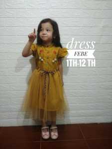 Dress anak perempuan baju Gaun 2 4 6 8 10 12 ulang tahun Pesta Korea Kondangan viral Mewah lebaran lilac biru kuning putih cantik elegan