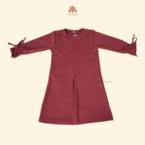 Mirtakids Eva Long Dress Anak |Dress Muslim Anak Couple| ( 6 Bulan- 6 Tahun) | Stretch Knit