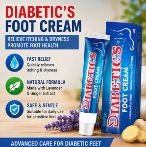 Hot Sale 20g Diabetics Foot Cream Foot Care Cream Relieves Dry Cracked Skin Itching Feet-&-- COD