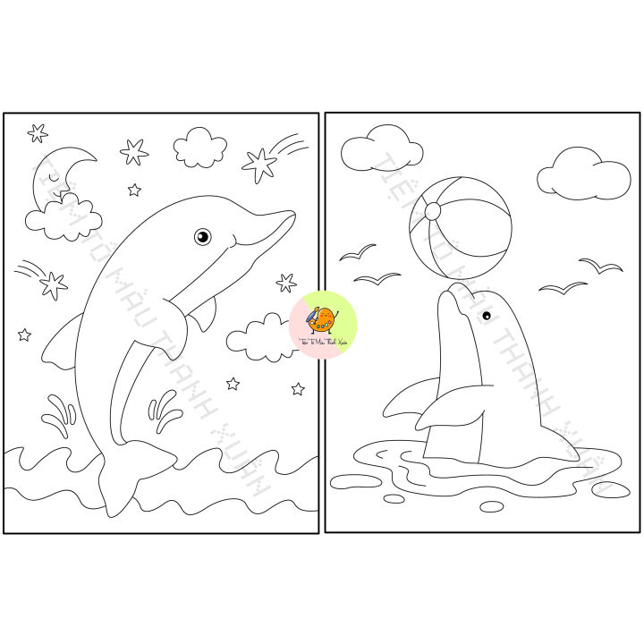 Tuyển tập tranh tô màu cá heo đẹp nhất cho bé | Cá heo, Phim hoạt hình, Cá  voi