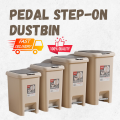 (SG STOCK) Pedal Step-On Dustbin Trash Can Kitchen Waste Trash Rubbish Dust Bin Kitchen Dustbin Trash Bin With Cover. 