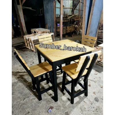 (068). meja makan cafee meja resto meja rumah makan kayu jati belanda