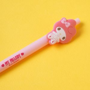 Daiso Korea Sanrio My Melody Ballpoint Pen 0.5mm Black Ink Click Type with Clip Cute Stationery