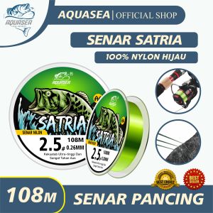 AQUASEA - Tali Pancing 108meter Warna Hijau Senar Pancing Bahan Nilon Senar Satria