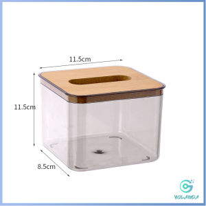 Yolanda กล่องใส่ทิชชู่แบบใส เก็บทิชชู่ กล่องกระดาษทิชชู่แบบถอดได้ tissue box