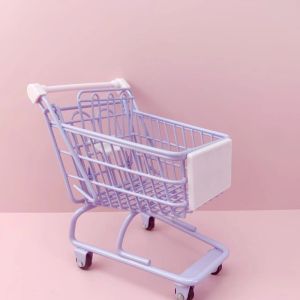 KECTTIO Rỗng Giỏ đựng đồ mini Kim loại Mô hình Giá đỡ văn phòng phẩm để bàn Dễ thương Trang trí Xe đẩy đồ chơi container Văn phòng