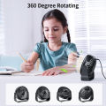 SmartDevil USB Desk Fan, 3 Speeds Portable Mini Desktop Fan, 360° Adjustment Small Personal Table Fan for Home Office Car Outdoor Travel (Black). 