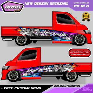 PK 10 - STIKER DECAL MOBIL GRANMAX PICKUP TRITON L300 STRADA DMAX FUTURA HILUX GRATIS CUSTOM NAMA
