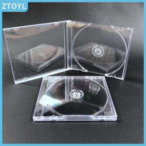 ZTOYL  Transparent Plastic Single Piece Disc Case CD Case Thickened CD DVD Disc Box