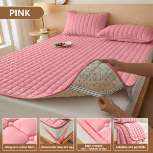 【COD&In Stock】Thicken Waterproof Mattress Protector Fitted Sheet Quilted Mattress Cover Single/Double/Queen/King Foam Topper Bed Sheet Cove